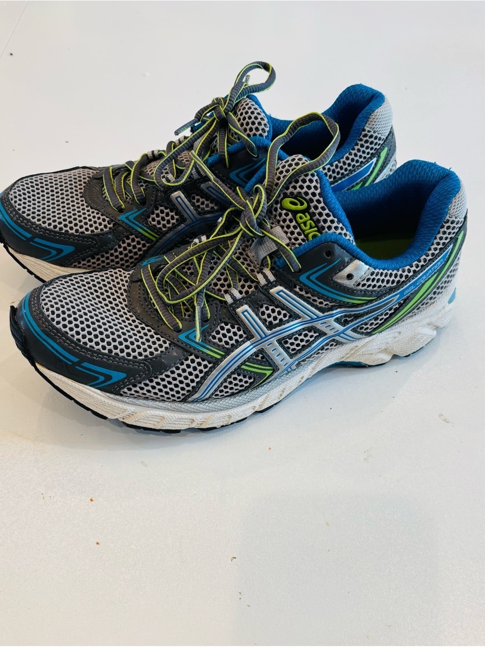 Asics Gel Equation Women's Gray, Blue & Neon Green Running Shoes size 9.5 - Picture 8 of 9